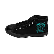 Load image into Gallery viewer, 3 Men&#39;s High-top Sneakers Blue Skull by Calico Jacks
