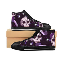 Load image into Gallery viewer, 1 Women&#39;s High-top Sneakers Skulls and Amethysts  by Calico Jacks
