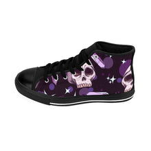 Load image into Gallery viewer, 3 Women&#39;s High-top Sneakers Skulls and Amethysts  by Calico Jacks
