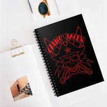 Load image into Gallery viewer, 5 Red Skull Note Book - Spiral Notebook - Ruled Line by Calico Jacks
