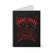 Load image into Gallery viewer, 2 Red Skull Note Book - Spiral Notebook - Ruled Line by Calico Jacks
