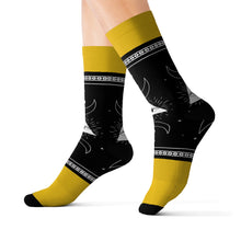 Load image into Gallery viewer, 12 Moon Pyramid Yellow Socks by Calico Jacks
