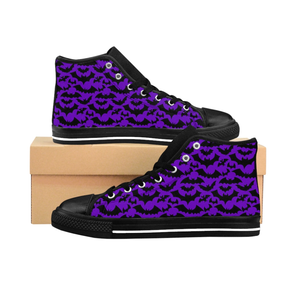1 Women's High-top Sneakers Purple Bats by Calico Jacks