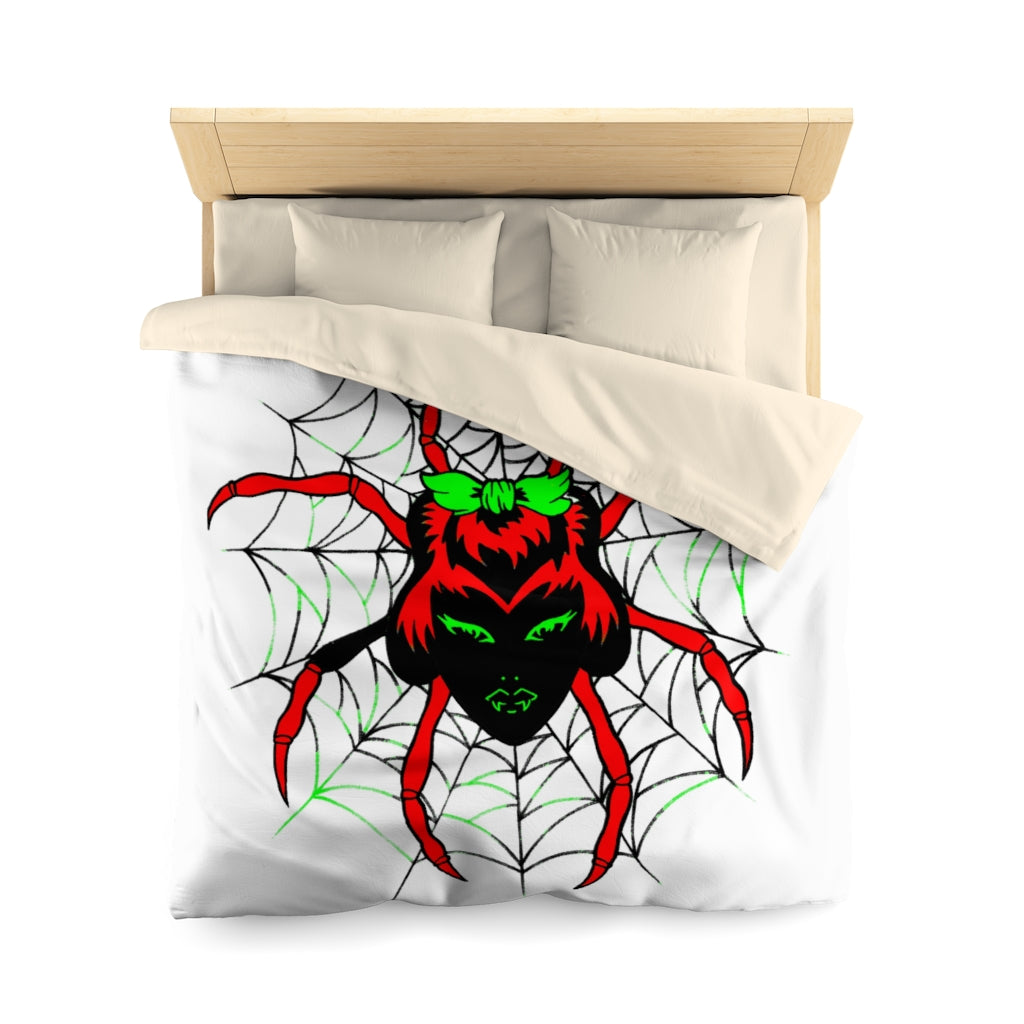 Microfiber Duvet Cover Spider Red design by Calico Jacks