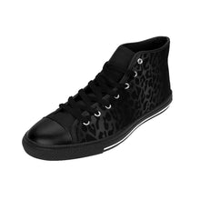 Load image into Gallery viewer, 5 Women&#39;s High-top Sneakers Black Leopard Print by Calico Jacks

