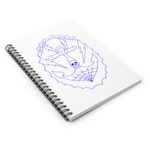 Load image into Gallery viewer, 3 Anchor Tattoo Note Book - White - Spiral Notebook - Ruled Line by Calico Jacks

