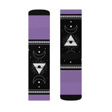 Load image into Gallery viewer, 1 Moon Pyramid Violet Socks by Calico Jacks
