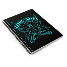 Load image into Gallery viewer, 3 Blue Skull Note Book - Spiral Notebook - Ruled Line by Calico Jacks
