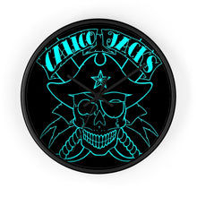 Load image into Gallery viewer, 14 Wall clock Skull Blue design by Calico Jacks
