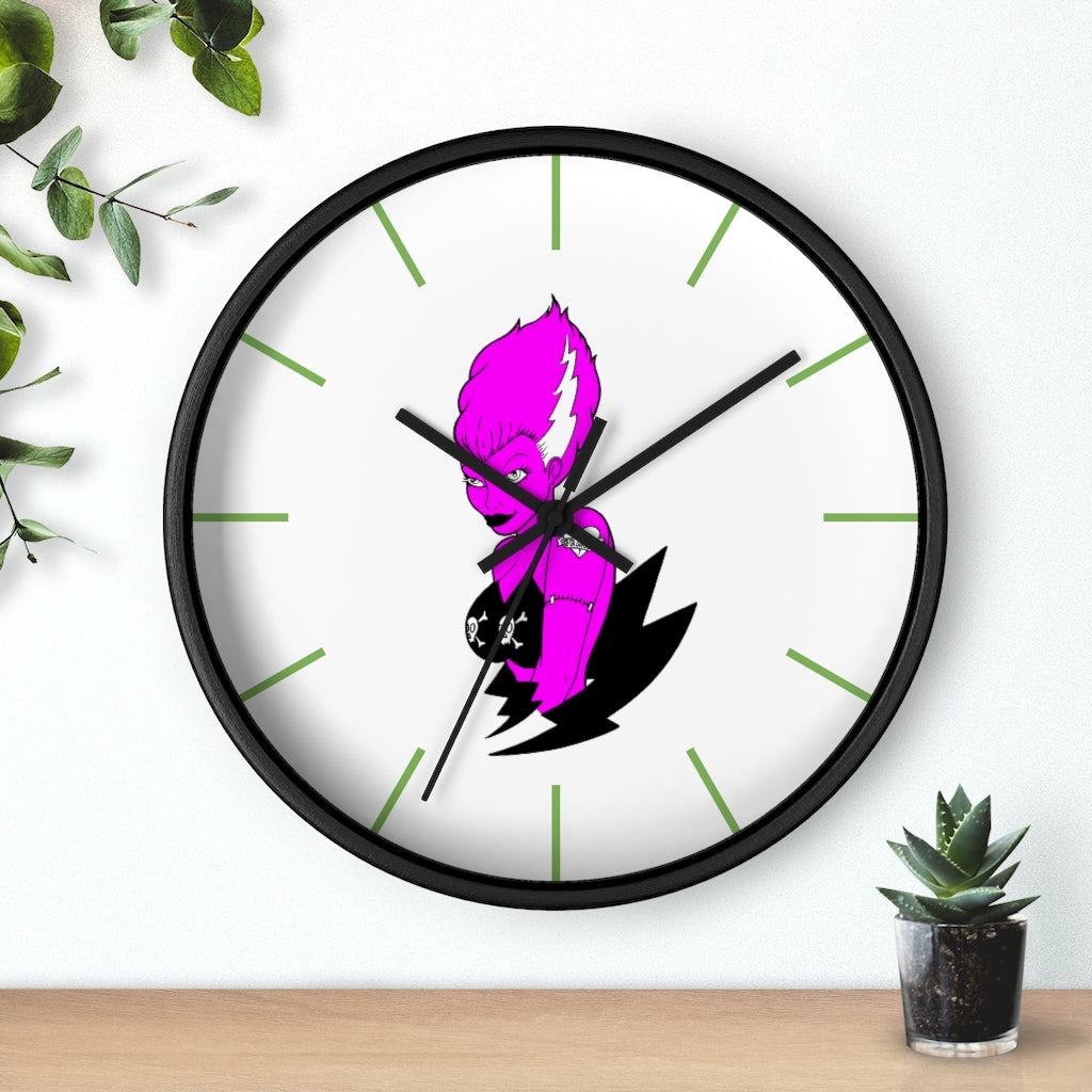 18 Wall clock Frankies Girl Purple design by Calico Jacks