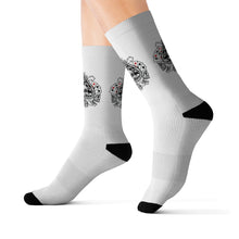Load image into Gallery viewer, 12 Ace of Spades on Socks by Calico Jacks
