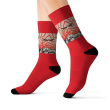 Load image into Gallery viewer, 8 Kamikaze Red on Socks by Calico Jacks
