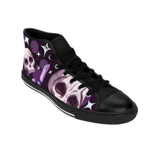 Load image into Gallery viewer, 8 Men&#39;s High-top Sneakers Skulls and Amethysts  by Calico Jacks
