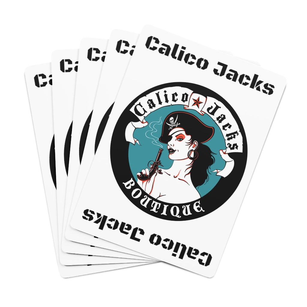 Calico Jacks Poker Cards Blue Logo