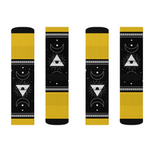 Load image into Gallery viewer, 2 Moon Pyramid Yellow Socks by Calico Jacks
