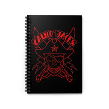 Load image into Gallery viewer, 1 Red Skull Note Book - Spiral Notebook - Ruled Line by Calico Jacks

