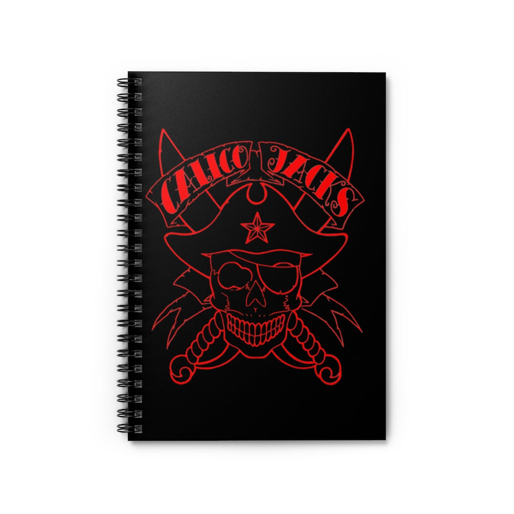 1 Red Skull Note Book - Spiral Notebook - Ruled Line by Calico Jacks