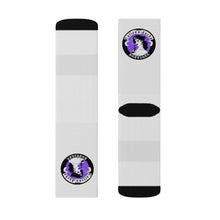 Load image into Gallery viewer, 3 Purple Pirate Girl on Socks by Calico Jacks
