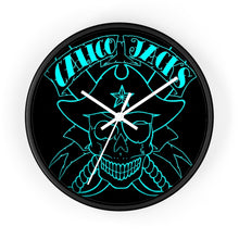 Load image into Gallery viewer, 16 Wall clock Skull Blue design by Calico Jacks
