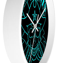 Load image into Gallery viewer, 7 Wall clock Skull Blue design by Calico Jacks
