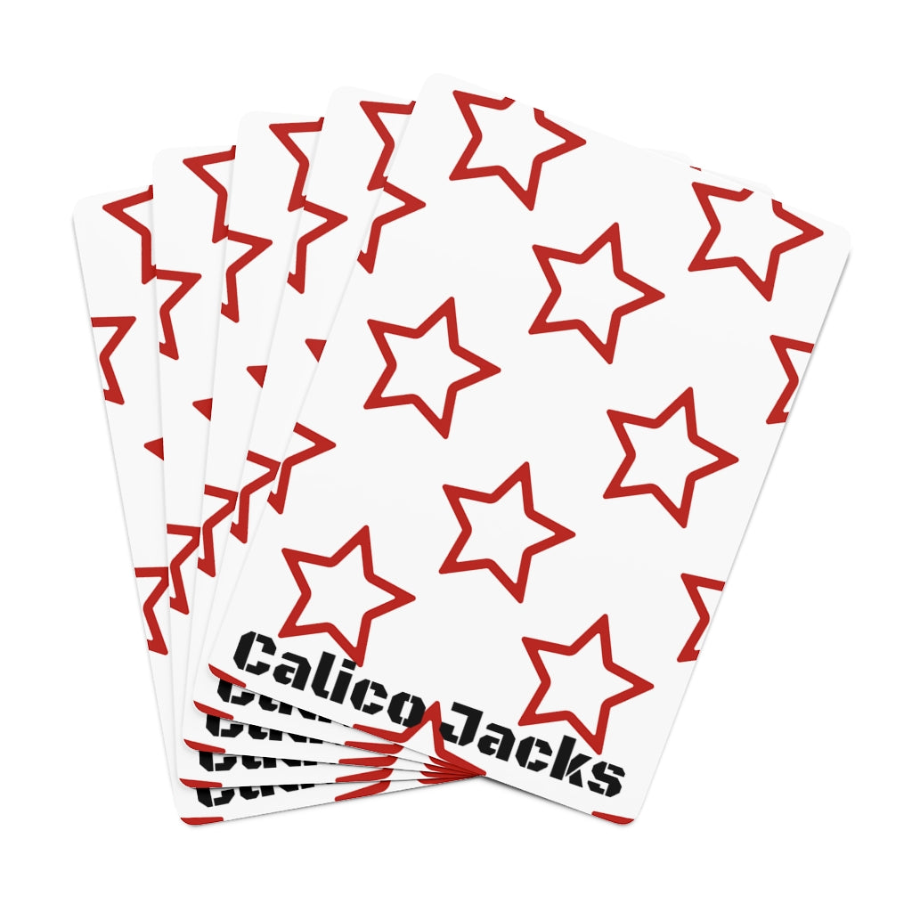 Calico Jacks Poker Cards Red Stars