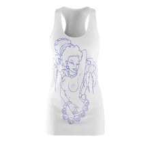 Load image into Gallery viewer, Women&#39;s Racerback Dress Hula Blue design by Calico Jacks
