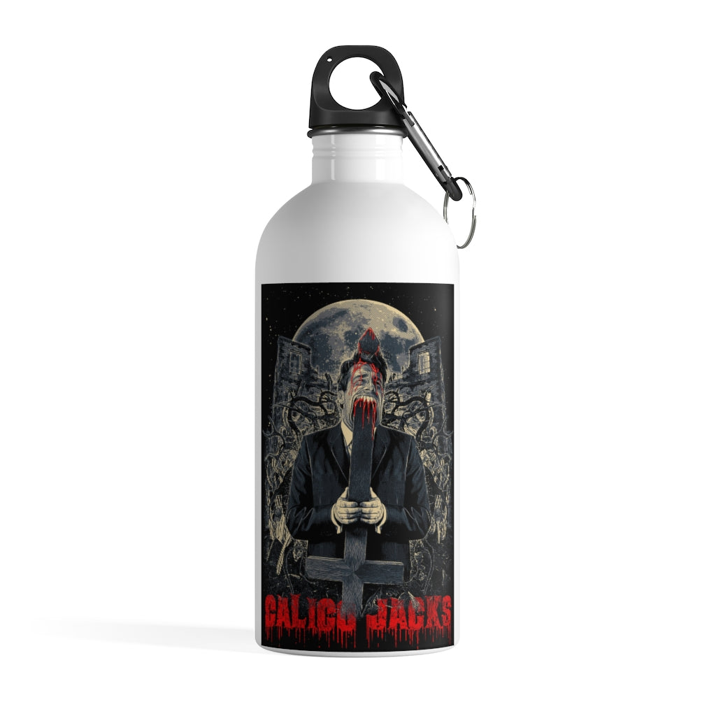 1 Stainless Steel Water Bottle Cruciface design by Calico Jacks