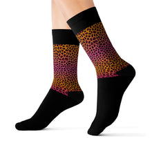 Load image into Gallery viewer, 12 Ombre Leopard Print Tops of Socks by Calico Jacks
