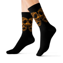 Load image into Gallery viewer, 4 Gold Oni on Blacks Socks by Calico Jacks
