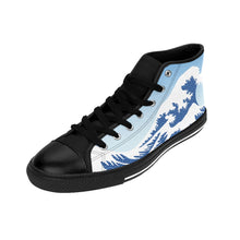Load image into Gallery viewer, 5 Men&#39;s High-top Sneakers Japanese Blue Wave by Calico Jacks
