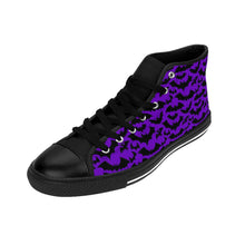 Load image into Gallery viewer, 5 Men&#39;s High-top Sneakers Purple Bats by Calico Jacks
