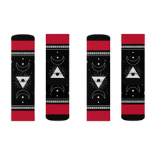 Load image into Gallery viewer, 5 Moon Pyramid Rouge Socks by Calico Jacks
