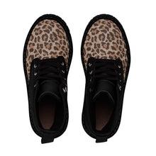 Load image into Gallery viewer, 2 Women&#39;s Canvas Boots Leopard Toe Cap by Calico Jacks
