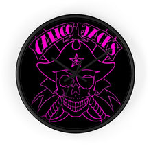 Load image into Gallery viewer, 15 Wall clock Skull Pink design by Calico Jacks
