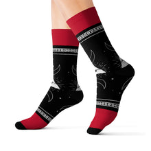 Load image into Gallery viewer, 8 Moon Pyramid Rouge Socks by Calico Jacks
