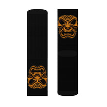 Load image into Gallery viewer, 3 Gold Oni on Blacks Socks by Calico Jacks

