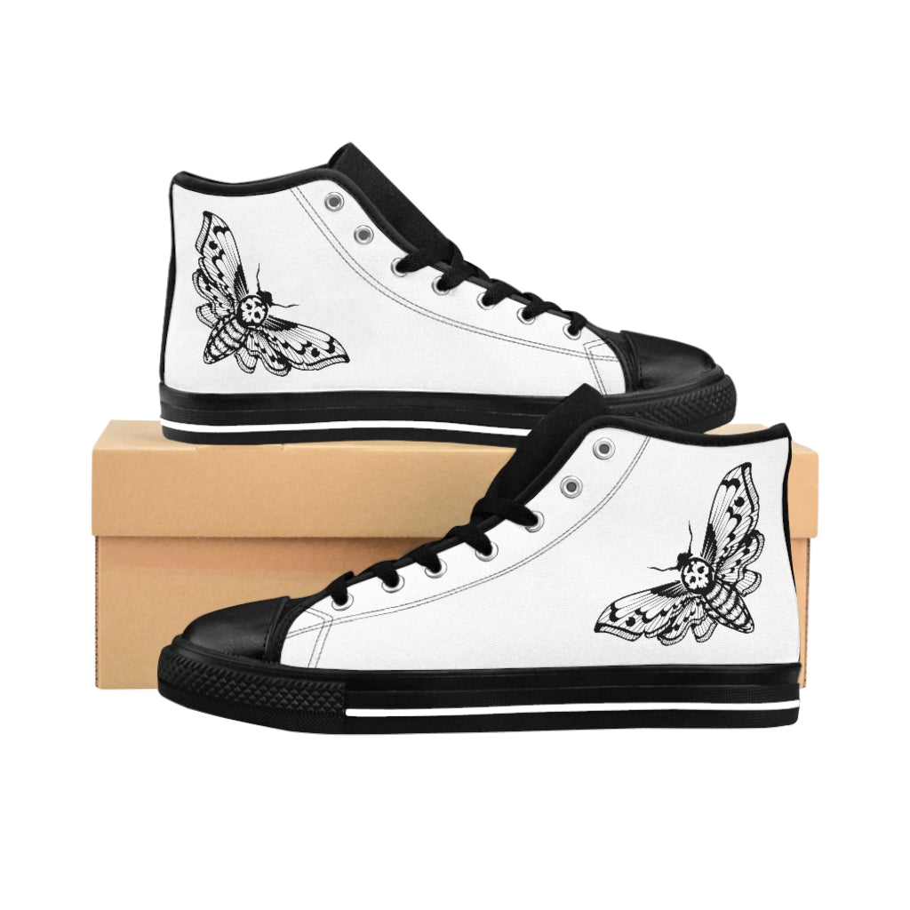 1 Women's High-top Sneakers Death's-Head Moth by Calico Jacks