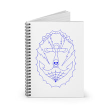 Load image into Gallery viewer, 2 Anchor Tattoo Note Book - White - Spiral Notebook - Ruled Line by Calico Jacks
