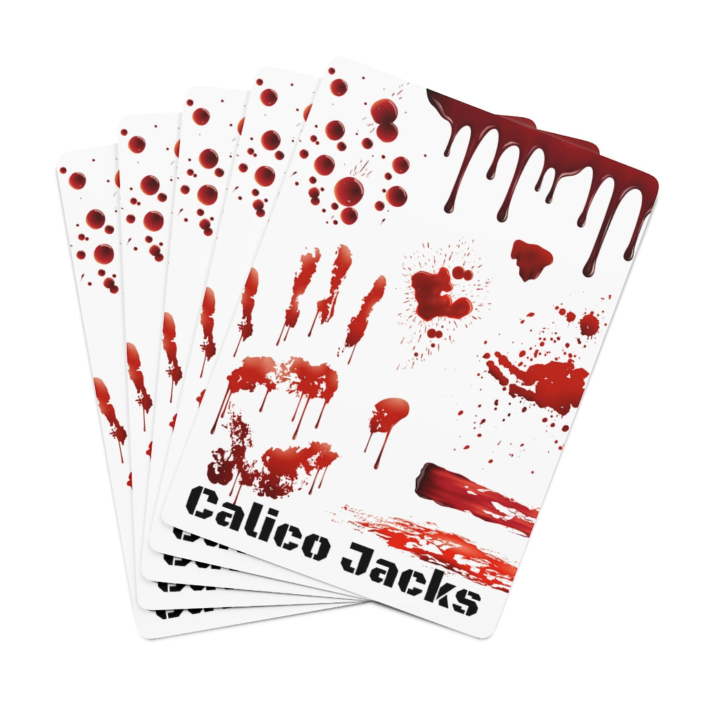 Calico Jacks Poker Cards Bloody Hand Print