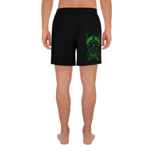 Load image into Gallery viewer, 4 Men&#39;s Athletic Long Shorts Skull Green design by Calico Jacks
