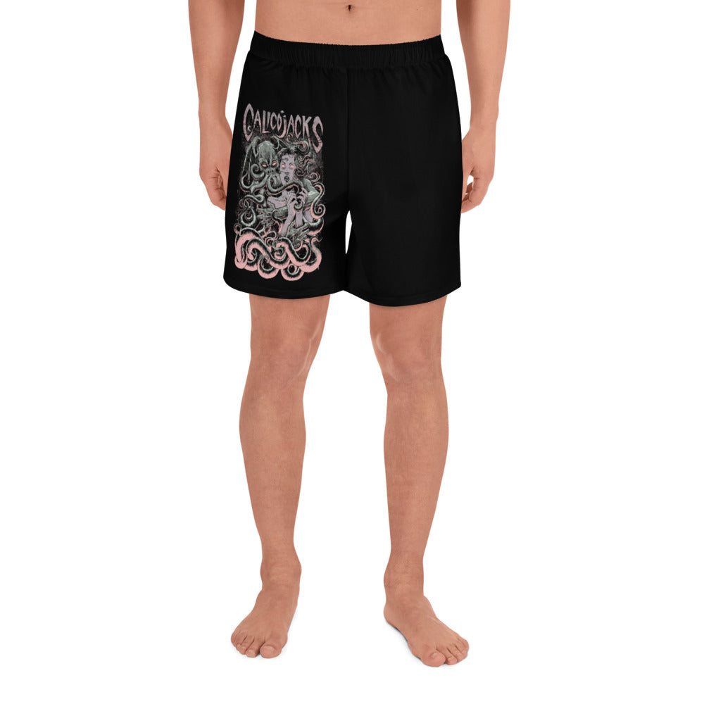 1 Men's Athletic Long Shorts Cthulhu design by Calico Jacks