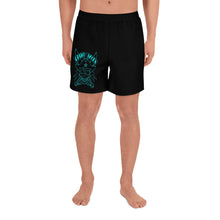 Load image into Gallery viewer, 1 Men&#39;s Athletic Long Shorts Skull Blue design by Calico Jacks
