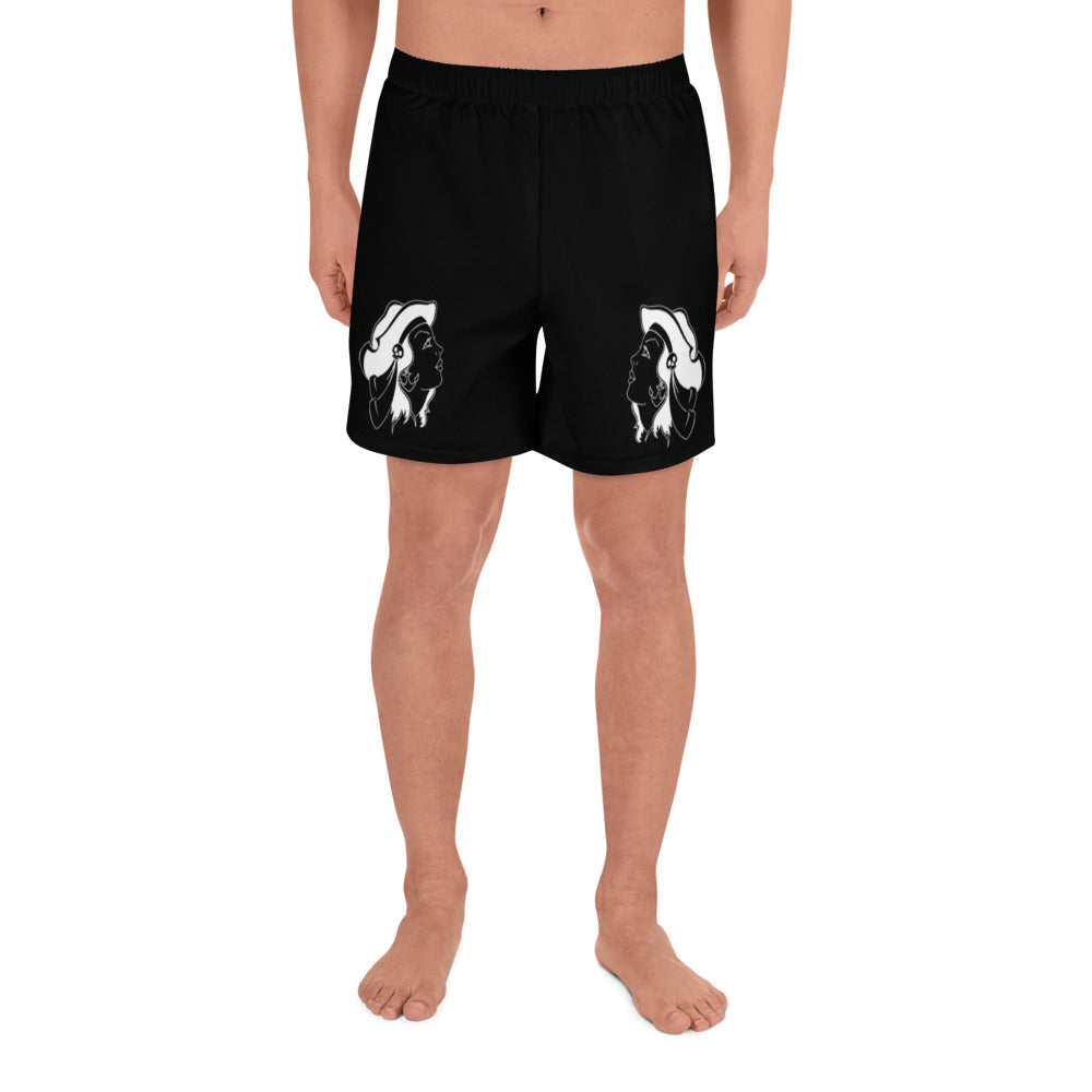 1 Men's Athletic Long Shorts Gypsy Black design by Calico Jacks