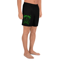 Load image into Gallery viewer, 2 Men&#39;s Athletic Long Shorts Skull Green design by Calico Jacks
