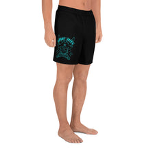 Load image into Gallery viewer, 2 Men&#39;s Athletic Long Shorts Skull Blue design by Calico Jacks
