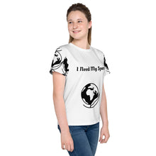 Load image into Gallery viewer, right side Youth t-shirt my space white design by Kidhero
