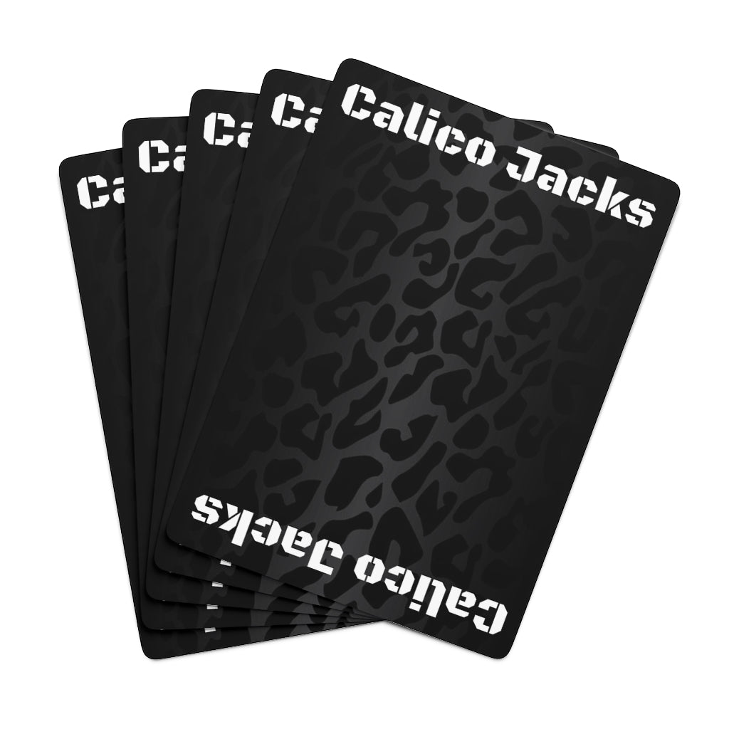 Calico Jacks Poker Cards Black Leopard