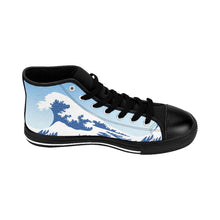 Load image into Gallery viewer, 4 Men&#39;s High-top Sneakers Japanese Blue Wave by Calico Jacks
