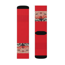 Cargar imagen en el visor de la galería, 11 Kamikaze Red on Socks by Calico Jacks
