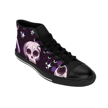 Load image into Gallery viewer, 8 Women&#39;s High-top Sneakers Skulls and Amethysts  by Calico Jacks

